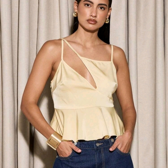 Satin Cami Cut Out Top - Picture 1 of 4
